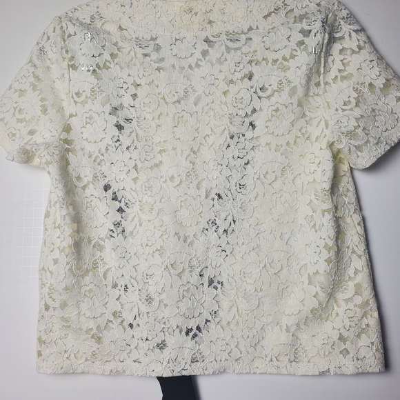 SOPRANO Lace Black Tie Blouse - Picture 5 of 5